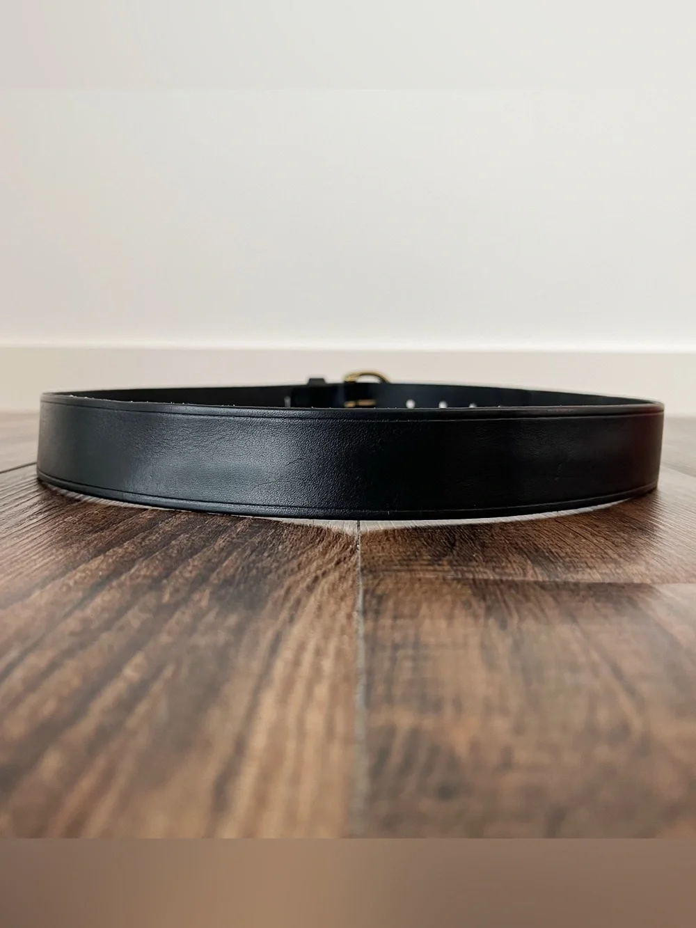 Madewell Pebbled Italian Leather Belt USA Made Classic Preppy Size Medium Black